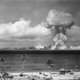 Some of the first nuclear bombs were tested off the coast of the Bikini Atoll in July 1946.